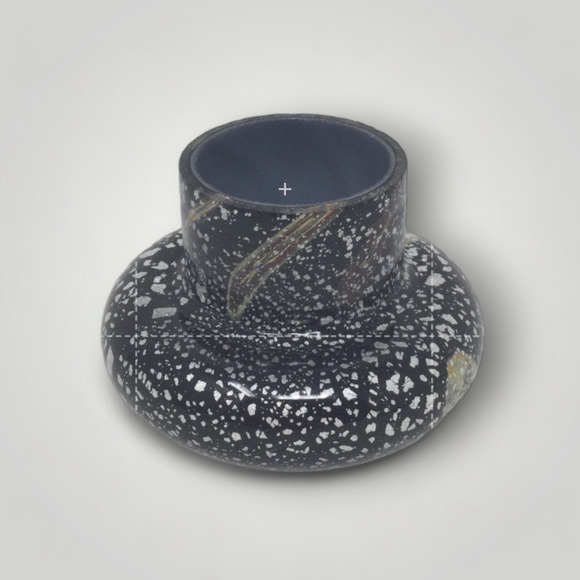 Vtg Rare Mushroom 1920-30 Murano Glass Silver Leaf Hand Blown Small Paperweight - Picture 4 of 6